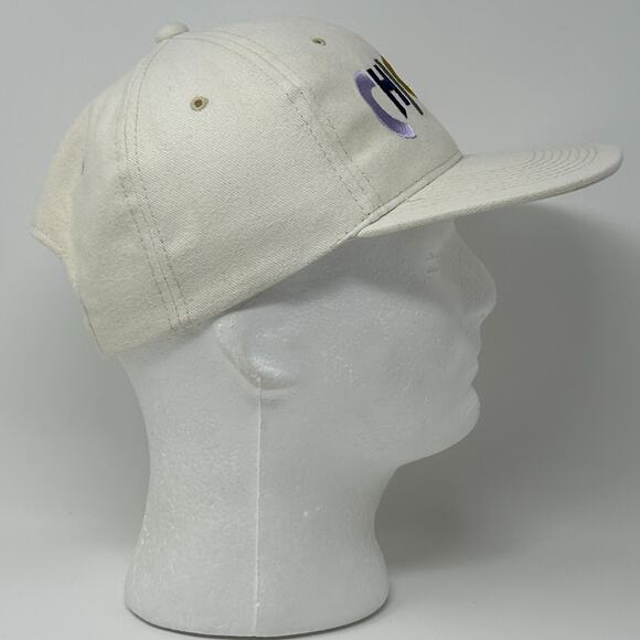 Vintage Chicago Hat Cap Ivory 90s Travel Tourist Tourism Snapback 6 Panel Kudzu - Picture 7 of 9